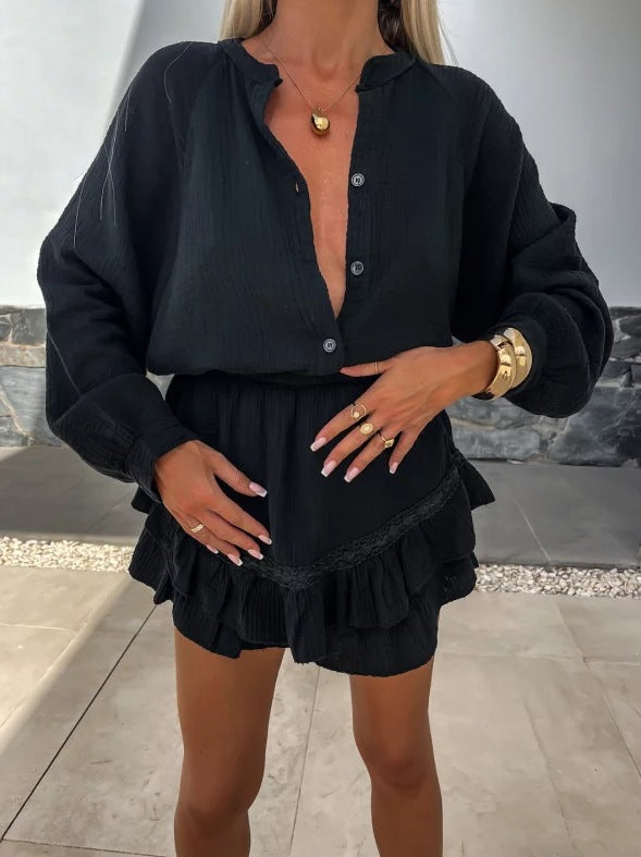 Bondi-Pearl-Noosa Set | Relaxed ruffle co-ord for summer days 17
