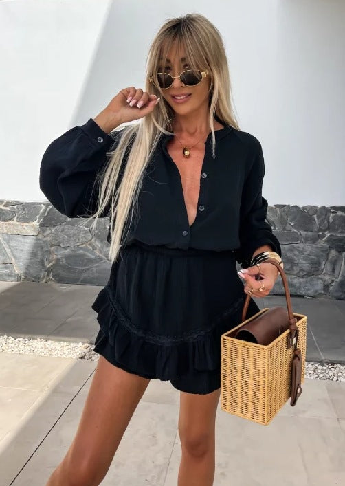 Bondi-Pearl-Noosa Set | Relaxed ruffle co-ord for summer days 19