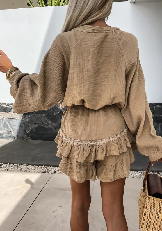 Bondi-Pearl-Noosa Set | Relaxed ruffle co-ord for summer days 7
