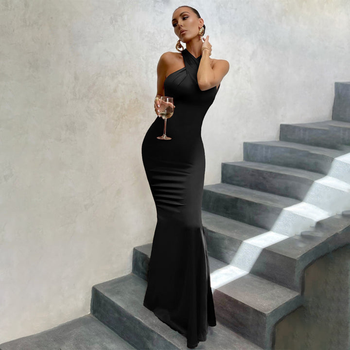Bondi Pearl - Amara Formal Gown | Halter evening dress - 12