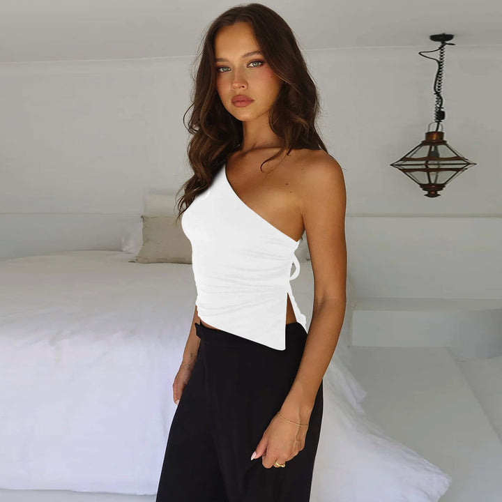 Bondi Pearl - Luna Tie-Back Asymmetric Top | Bold & backless - 13