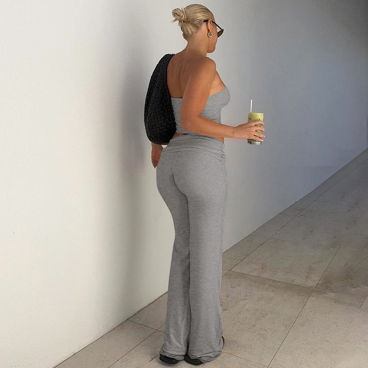 Bondi Pearl - Luxe Loungewear Set | Strapless two piece -11