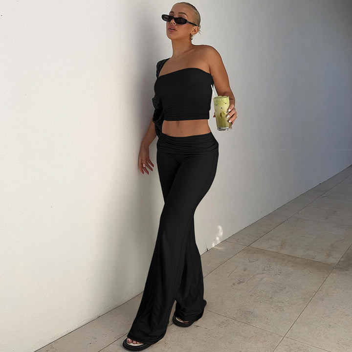Bondi Pearl - Luxe Loungewear Set | Strapless two piece - 06