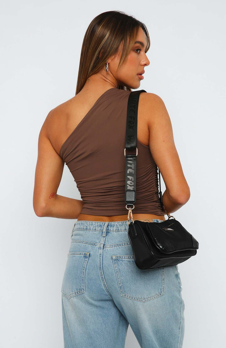 Bondi Pearl - One Shoulder Ruched Crop Top - 3