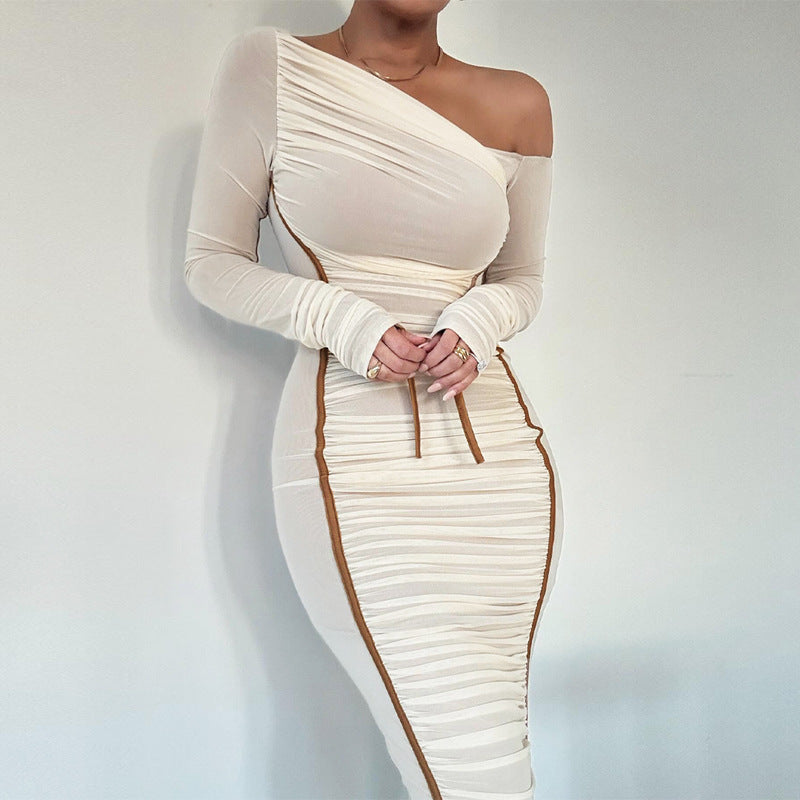 Bondi Pearl - Sienna One Shoulder Dress | Bodycon midi - 02