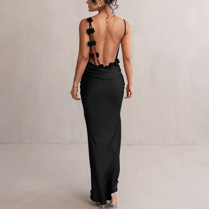 Bondi Pearl - Solara Bloom Gown | Floral backless formal dress - 02