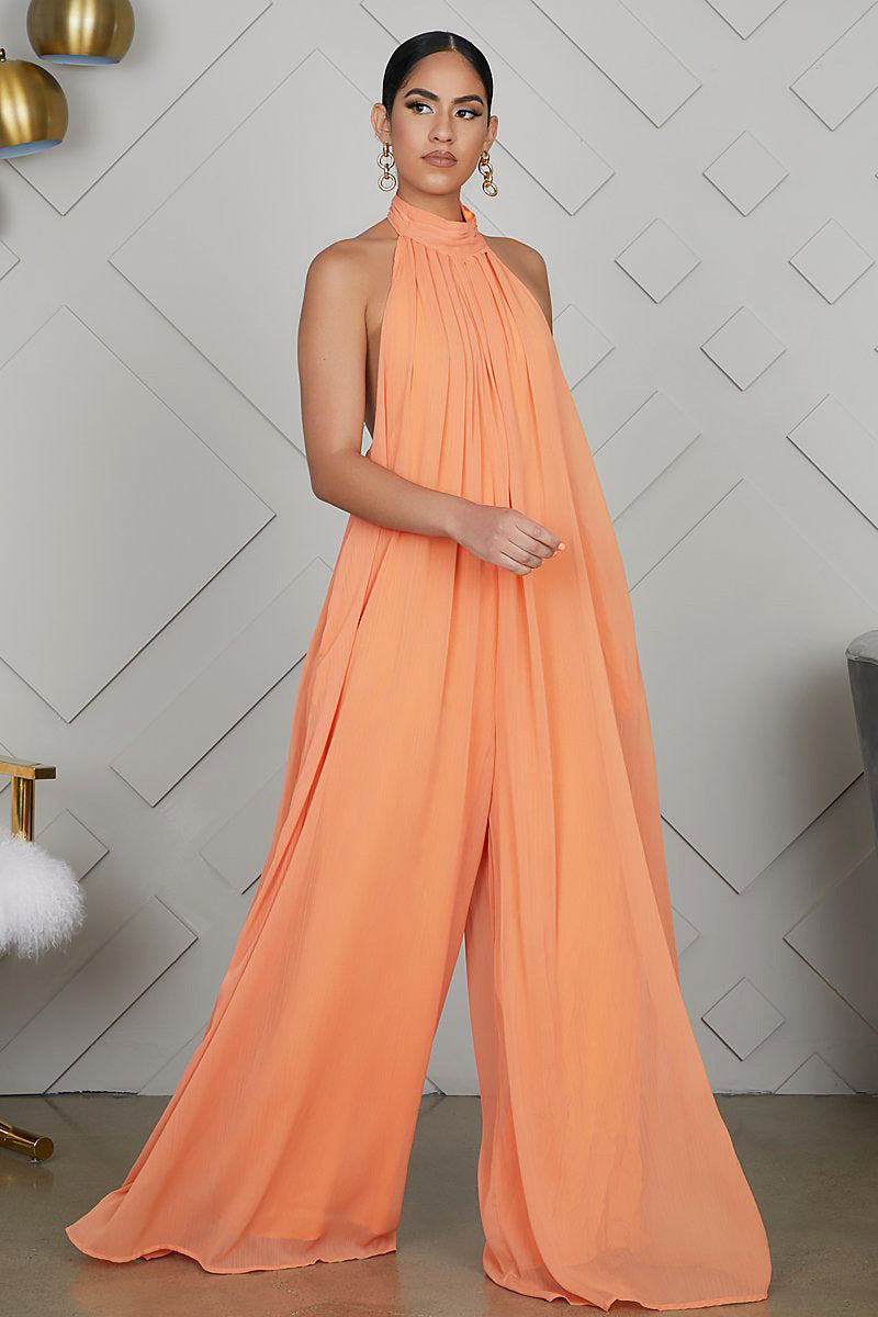 Bondi Pearl Isla Luxe Jumpsuit | Flowing backless halter jumpsuit 21
