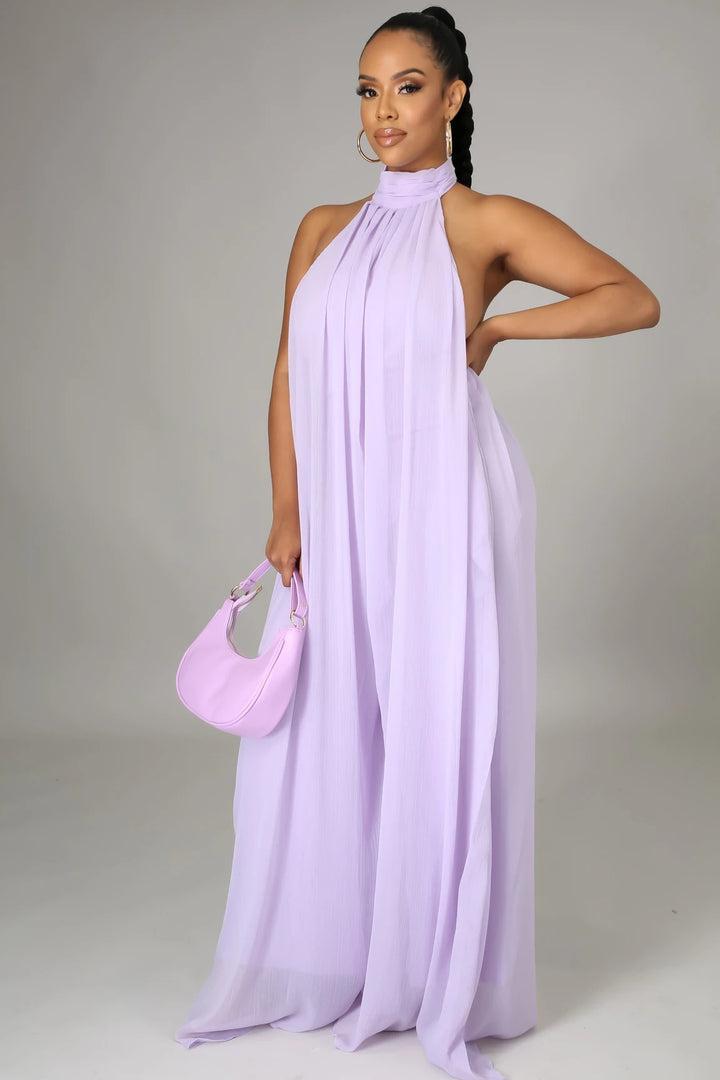 Bondi Pearl Isla Luxe Jumpsuit | Flowing backless halter jumpsuit 3